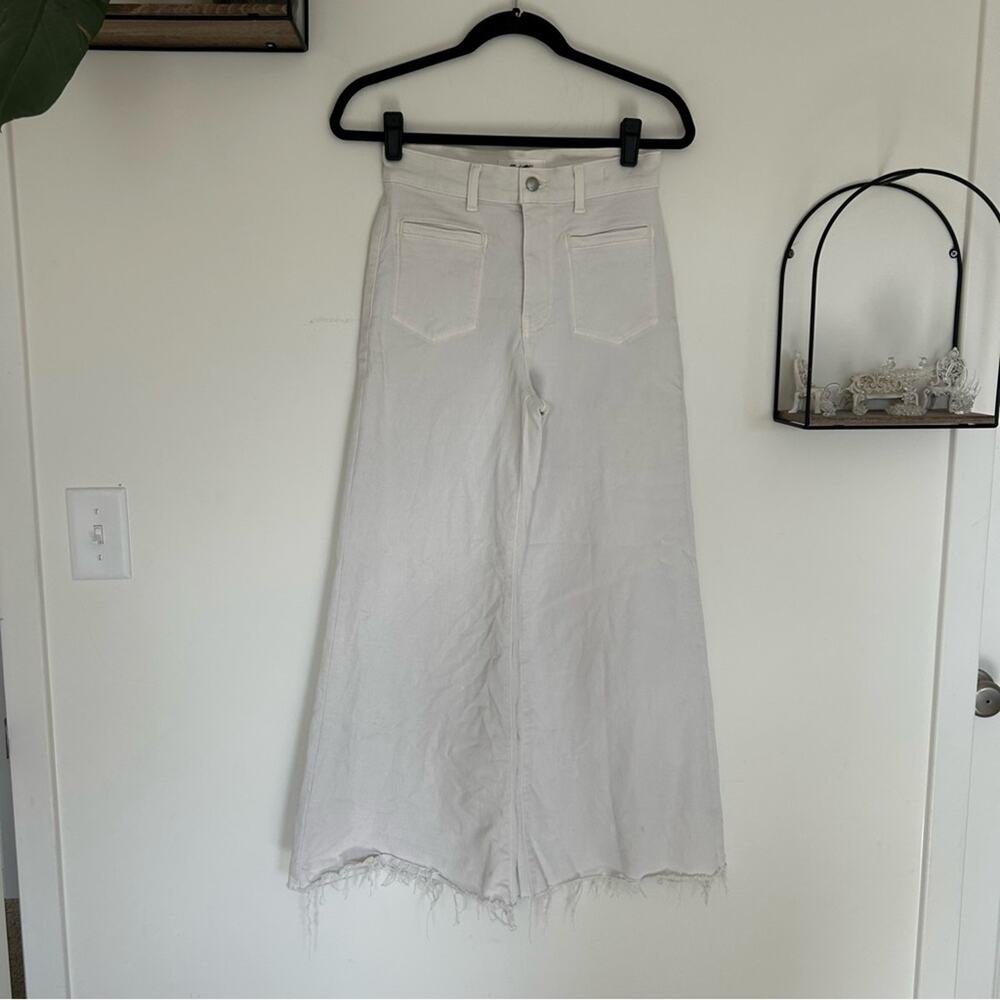 Madewell Flared Wide-Leg Jeans Vintage Ivory Size 26